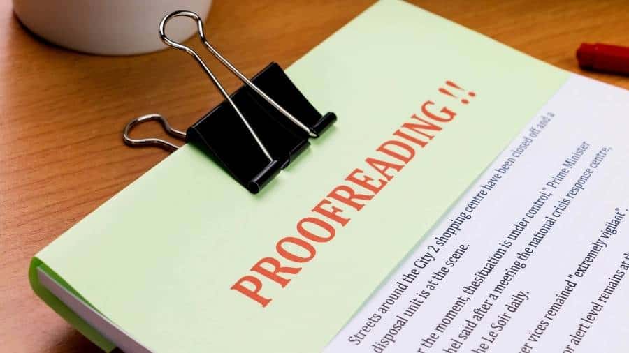 the purpose of proofreading a paper